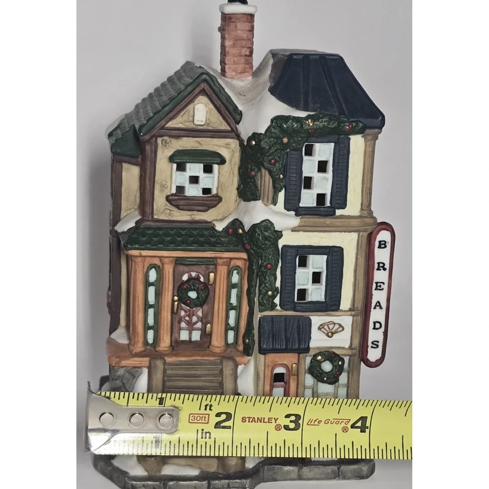 Mercuries 1994 Christmas Village Breads Bakery Light-Ready Vintage Holiday Build